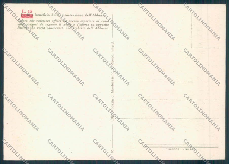 Frosinone Montecassino Biblioteca FG cartolina ZF7247 – retro
