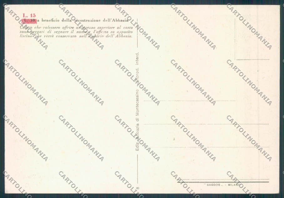 Frosinone Montecassino FG cartolina ZF7250 – retro