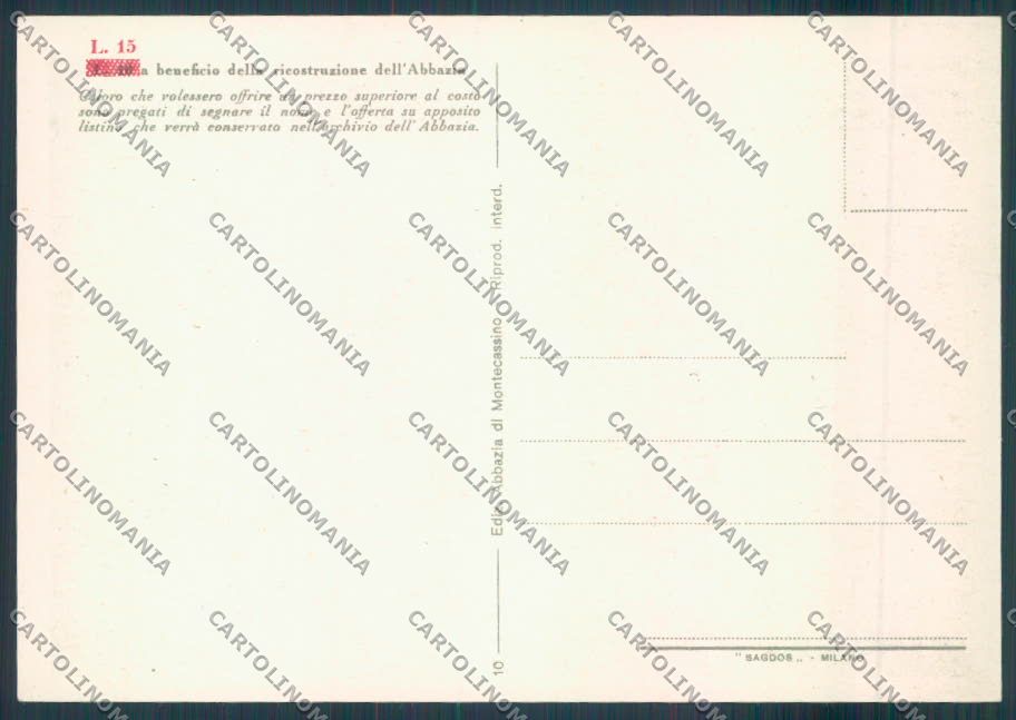 Frosinone Montecassino Biblioteca FG cartolina ZF7257 – retro
