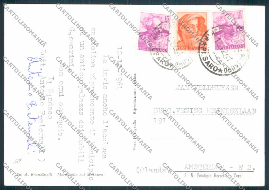 Pesaro Mercatello sul Metauro Foto FG cartolina ZF7273 – retro