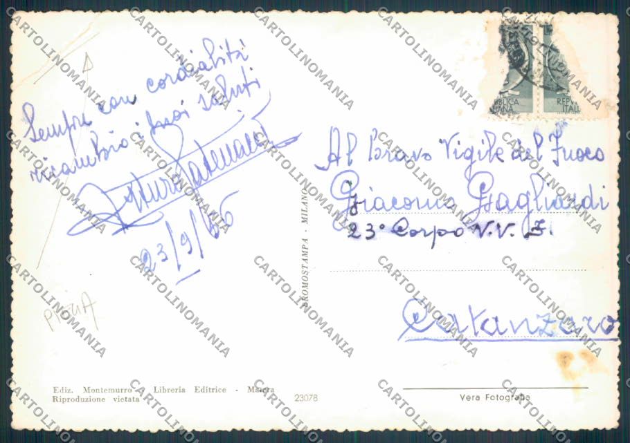Matera Città PIEGA Foto FG cartolina ZF7280 – retro