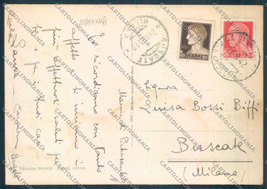 Lucca Pietrasanta Marina di MACCHIA FG cartolina ZF7298 – retro