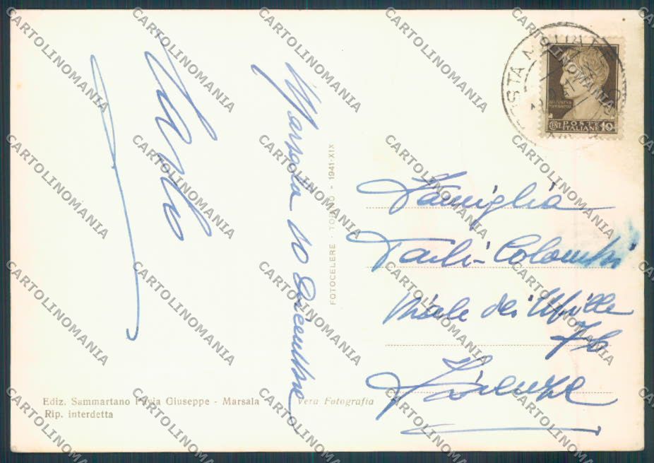 Trapani Marsala Foto FG cartolina ZF7306 – retro