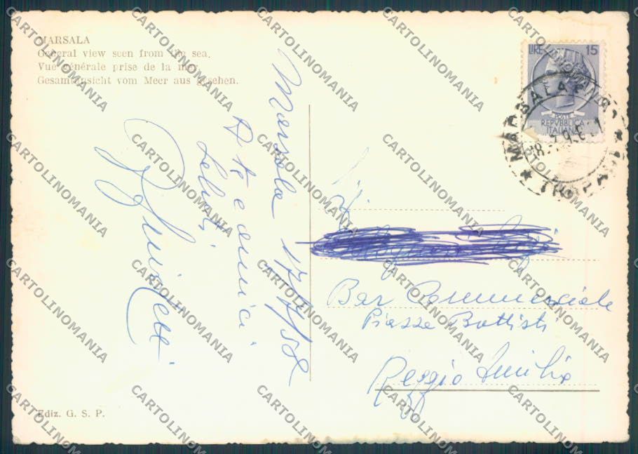 Trapani Marsala Foto FG cartolina ZF7307 – retro