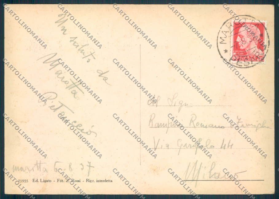 Pesaro Marotta FG cartolina ZF7345 – retro