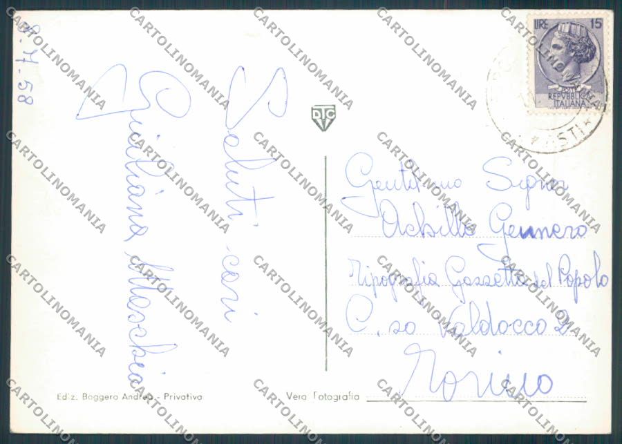 Asti Montegrosso Stazione Foto FG cartolina ZF7415 – retro