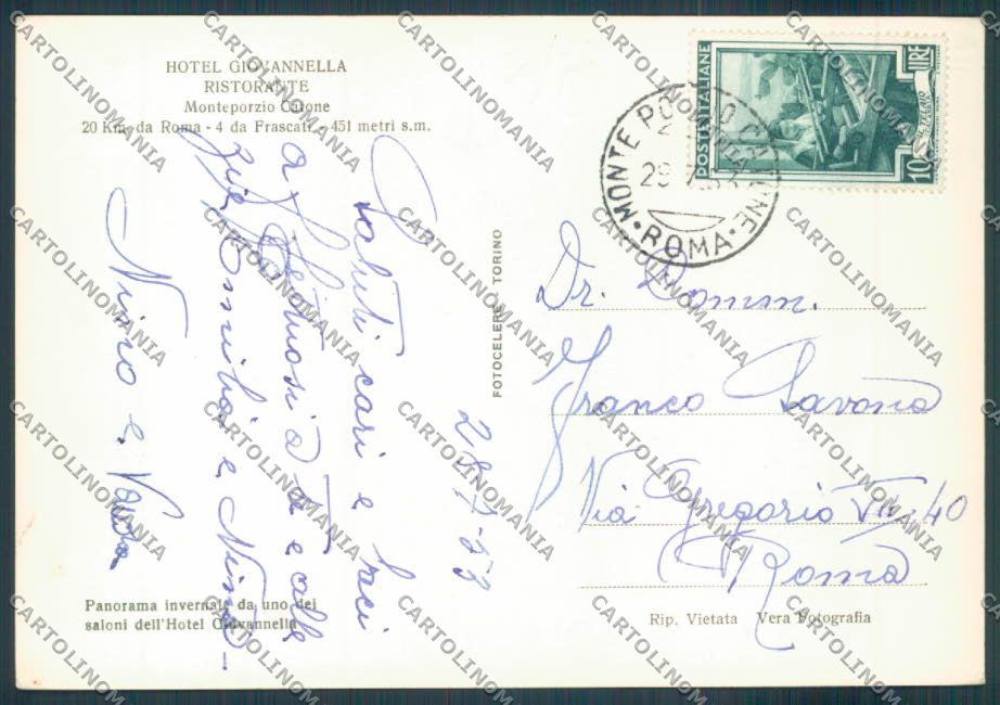 Roma Monte Porzio Catone Foto FG cartolina ZF7418 – retro