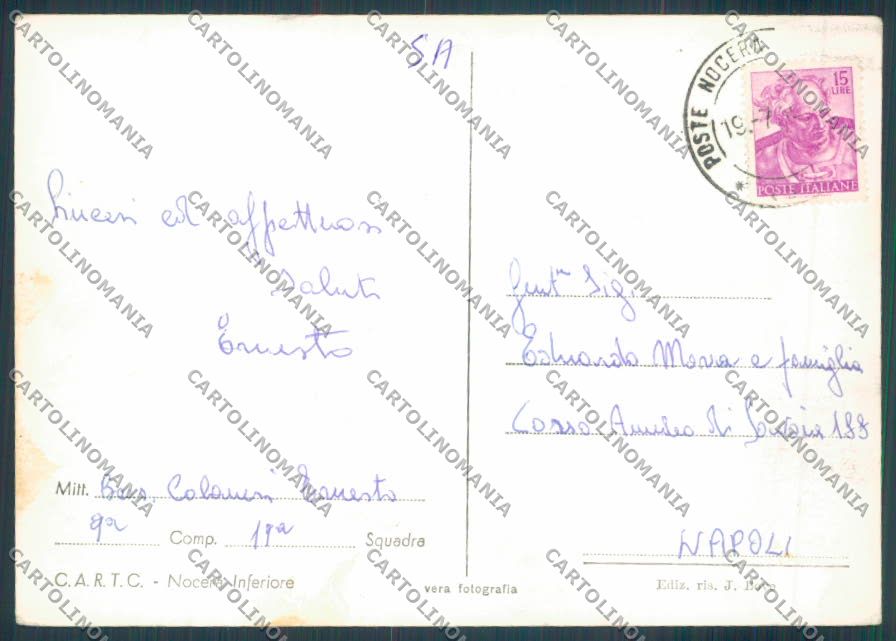 Salerno Nocera Carroarmato Foto FG cartolina ZF7493 – retro