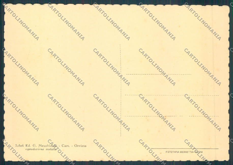 Terni Orvieto Caserma FG cartolina ZF7554 – retro