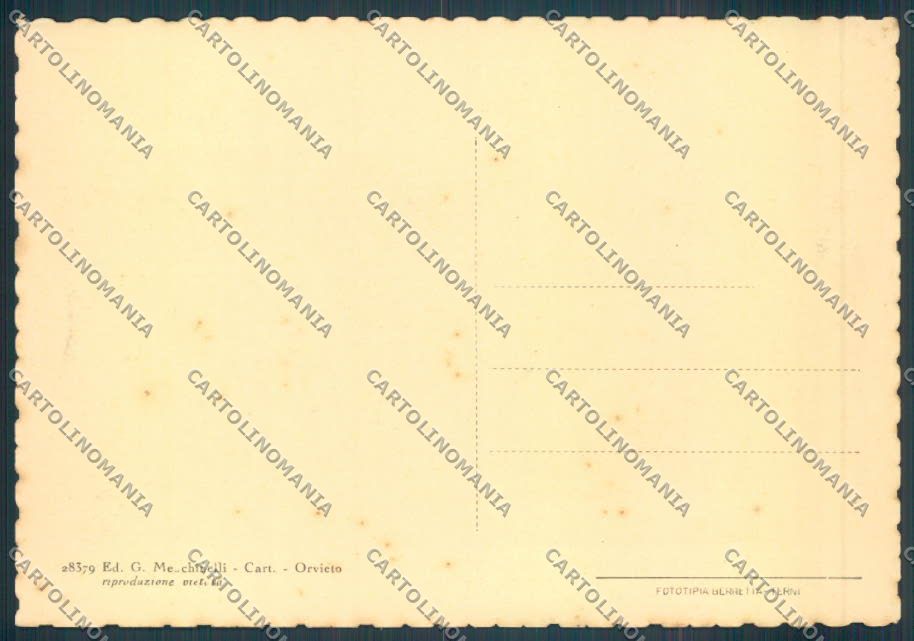 Terni Orvieto FG cartolina ZF7560 – retro