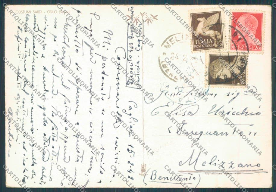 Sassari Osilo Costumi FG cartolina ZF7600 – retro