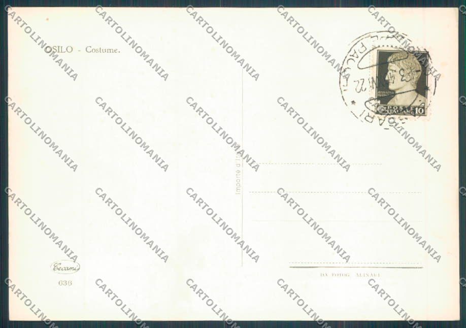 Sassari Osilo Costumi Foto FG cartolina ZF7602 – retro