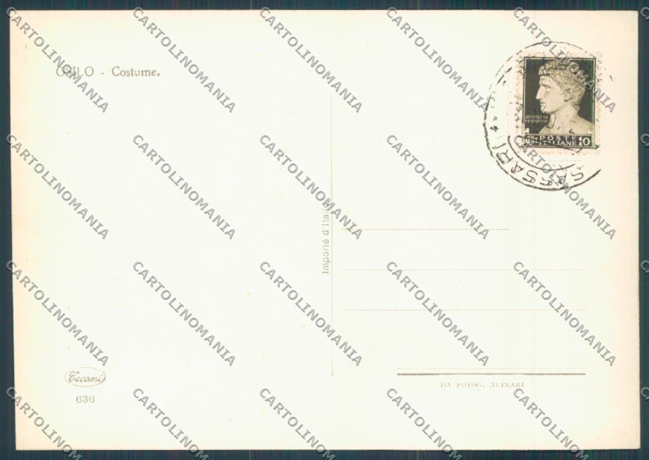 Sassari Osilo Costumi Pizzo Foto FG cartolina ZF7604 – retro
