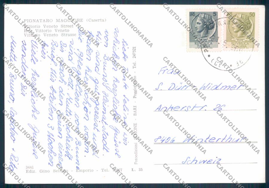 Caserta Pignataro Maggiore Foto FG cartolina ZF7673 – retro