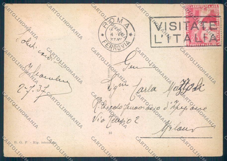 Palermo Città Mandello Lido FG cartolina ZF7769 – retro