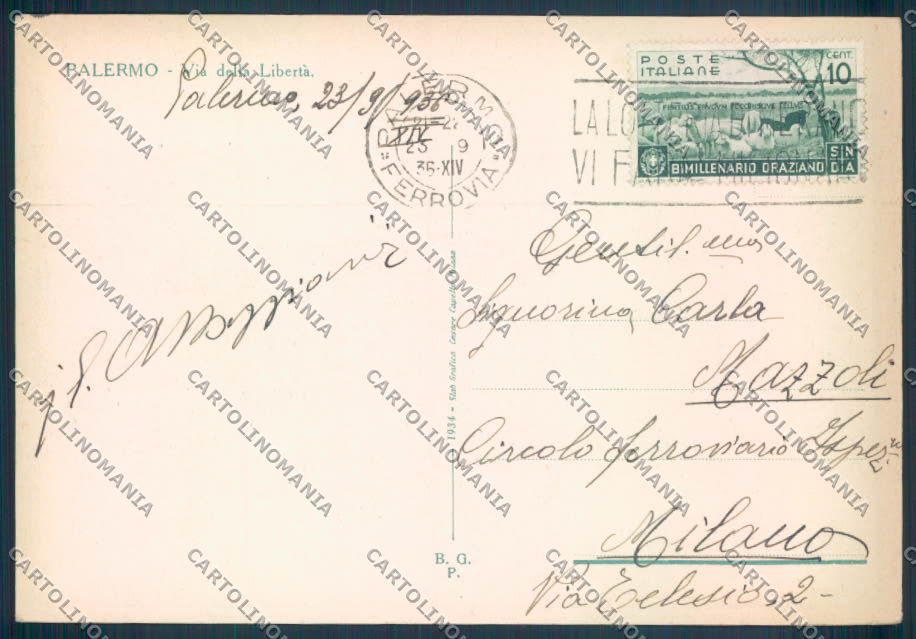 Palermo Città FG cartolina ZF7776 – retro