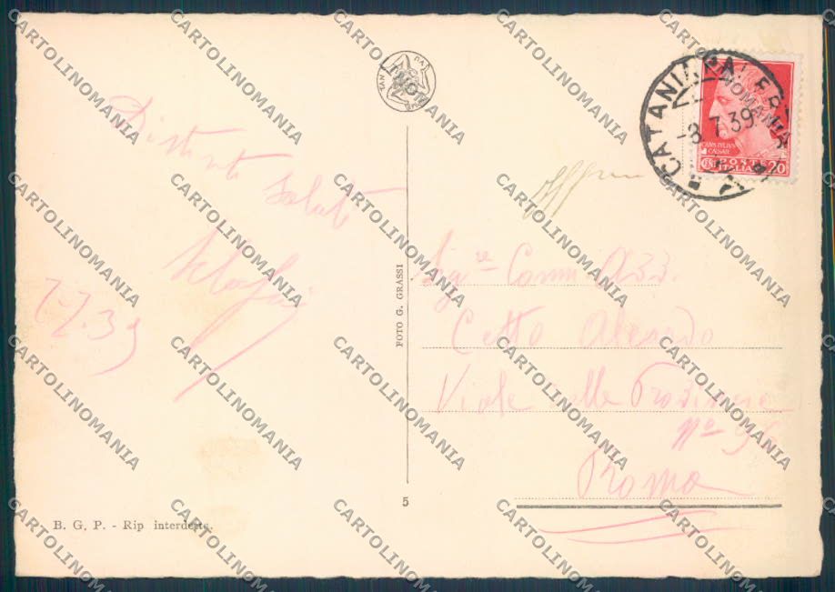 Palermo Città FG cartolina ZF7777 – retro