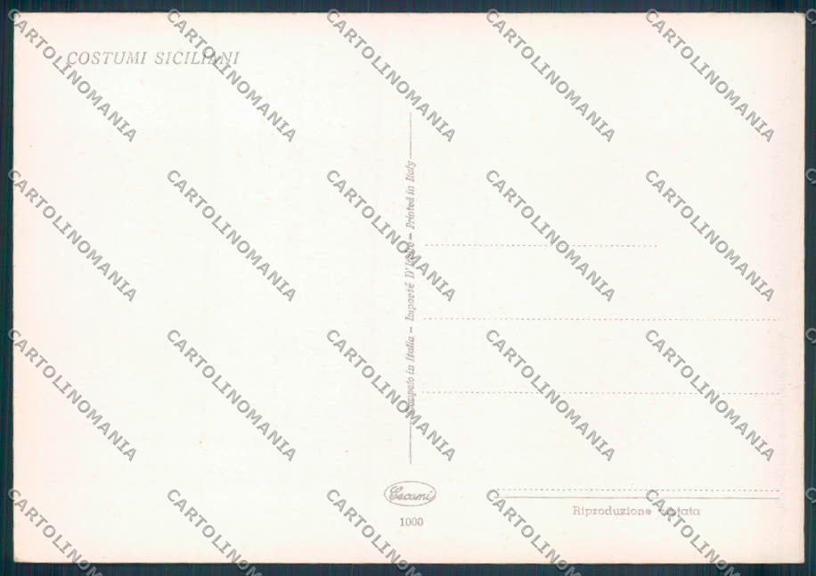 Palermo Città Costumi Siciliani FG cartolina ZF7784 – retro