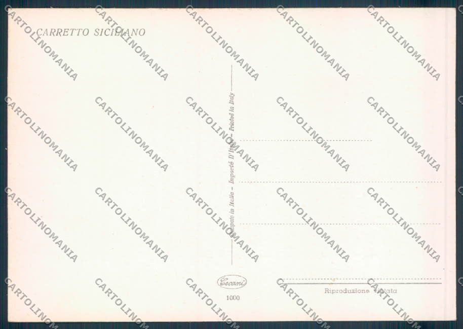 Palermo Città Carro Siciliani FG cartolina ZF7785 – retro
