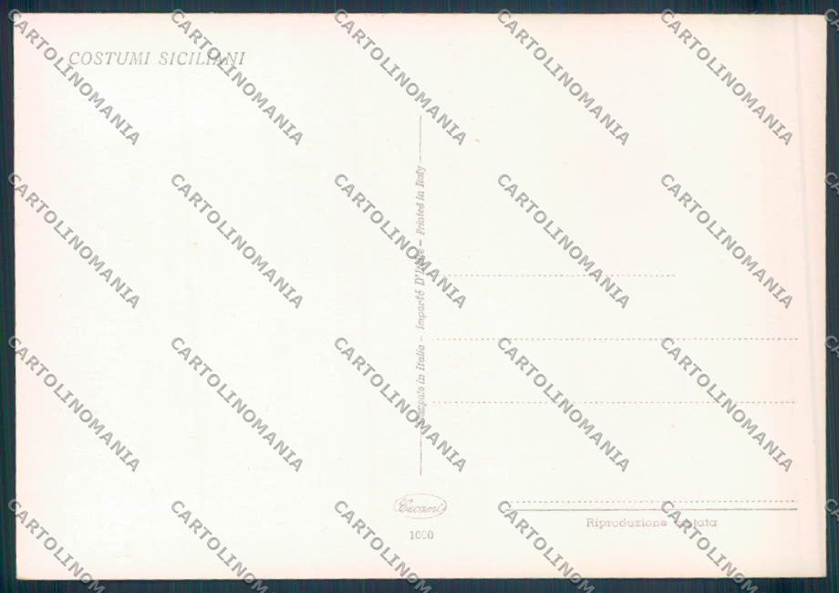 Palermo Città Costumi Siciliani FG cartolina ZF7787 – retro