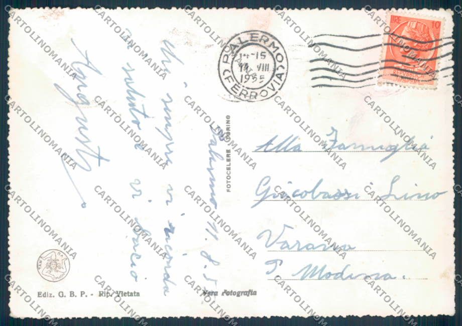 Palermo Città Saluti da ABRASA Foto FG cartolina ZF7794 – retro