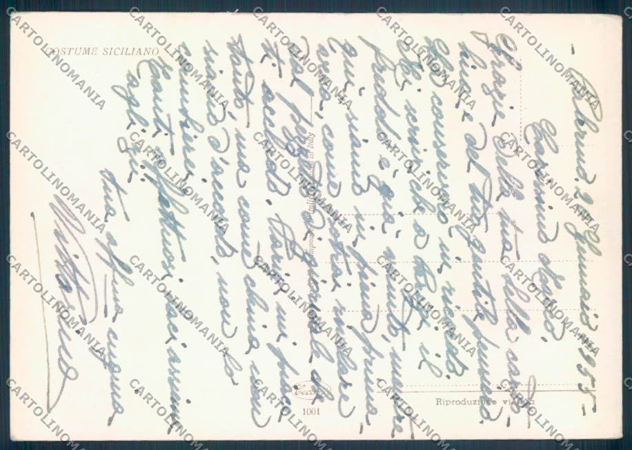 Palermo Città Costumi Siciliani FG cartolina ZF7802 – retro