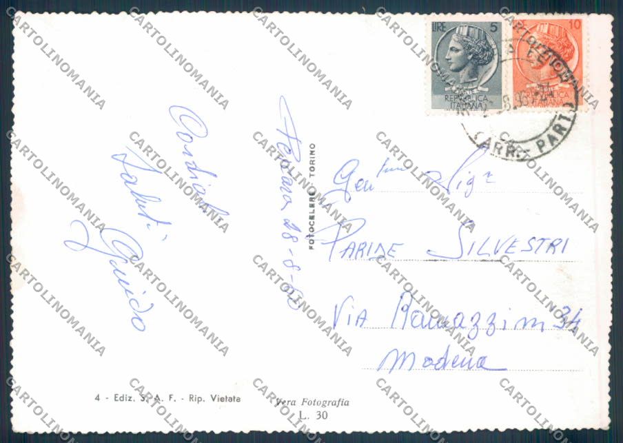 Pescara Città Corriera Foto FG cartolina ZF7848 – retro
