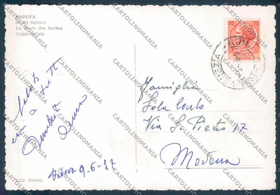 Padova Città FG cartolina ZF7854 – retro