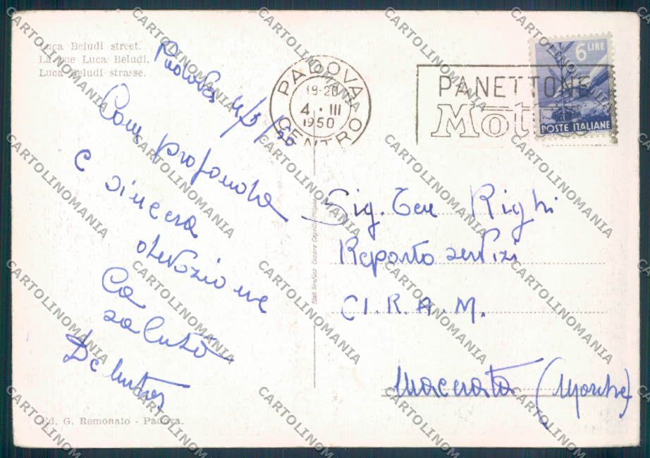 Padova Città FG cartolina ZF7855 – retro