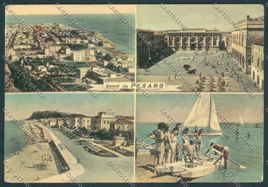 Pesaro Città Saluti da FG cartolina ZF7870 – fronte