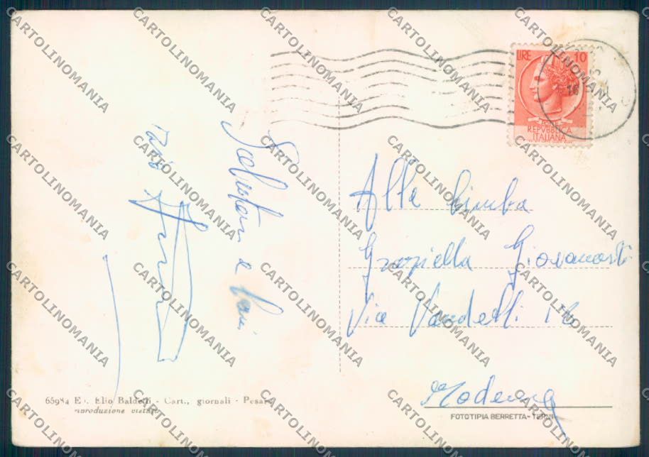 Pesaro Città Saluti da FG cartolina ZF7870 – retro