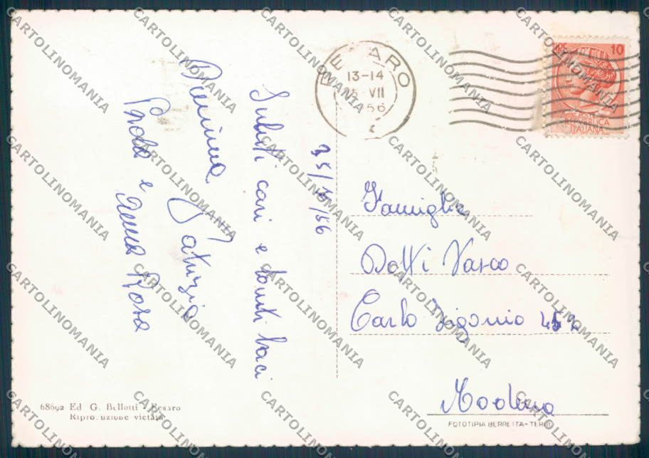 Pesaro Città FG cartolina ZF7893 – retro