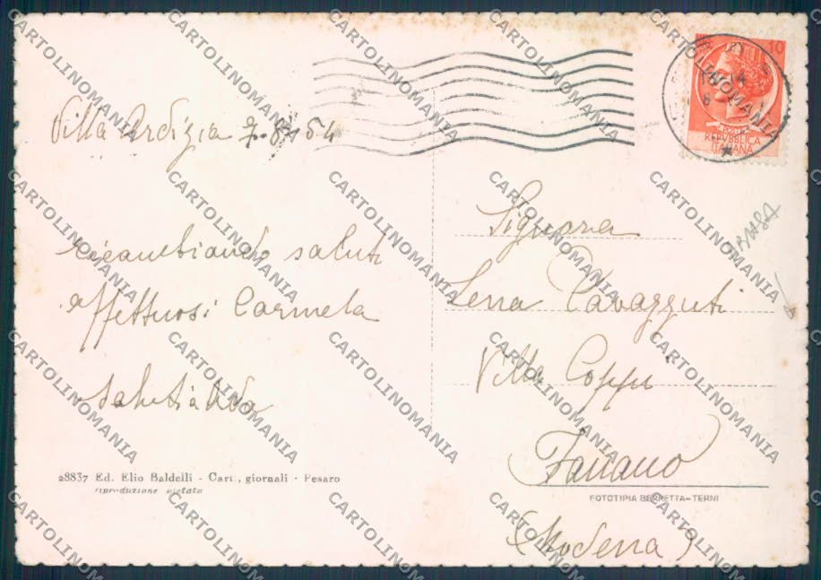 Pesaro Città Barca FG cartolina ZF7896 – retro