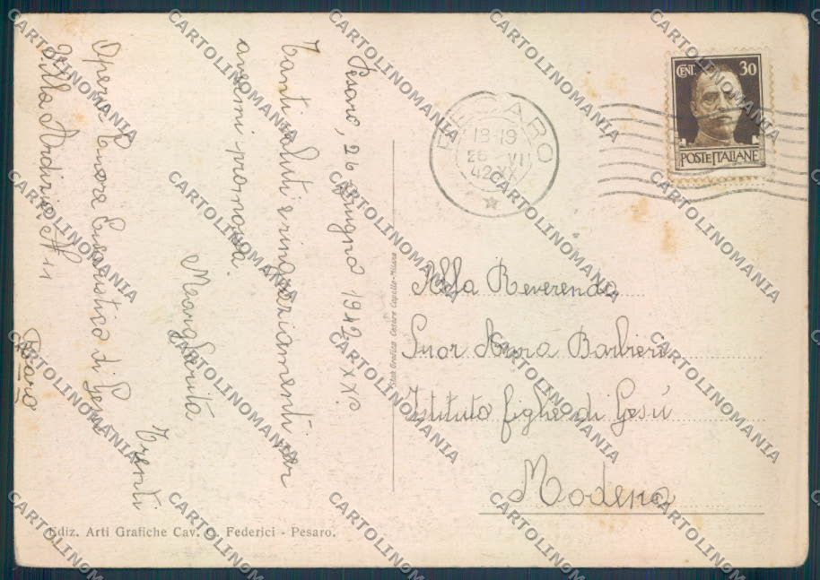 Pesaro Città FG cartolina ZF7901 – retro