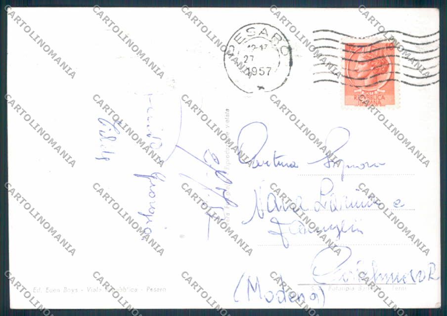 Pesaro Città Foto FG cartolina ZF7915 – retro
