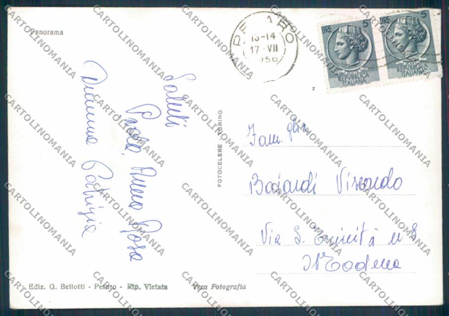 Pesaro Città Foto FG cartolina ZF7916 – retro