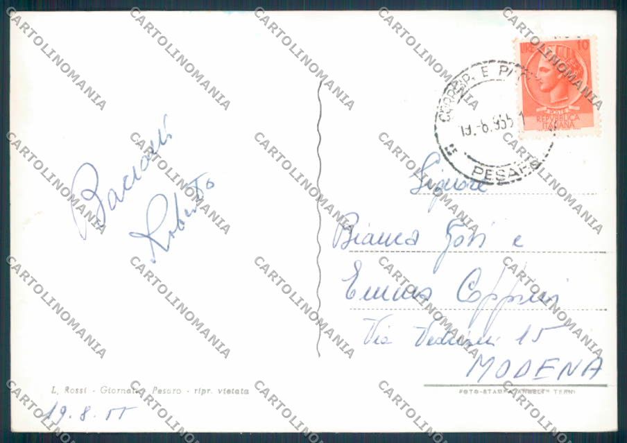 Pesaro Città Foto FG cartolina ZF7920 – retro
