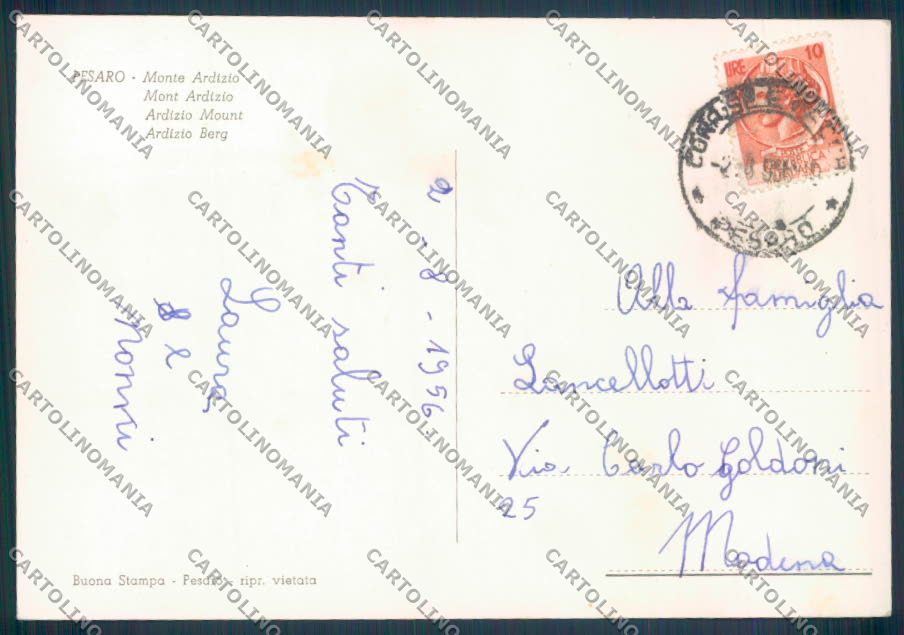Pesaro Città Barca Foto FG cartolina ZF7935 – retro