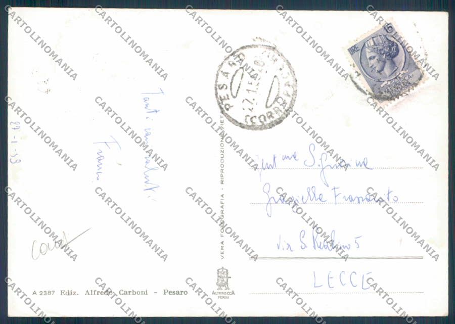 Pesaro Città Foto FG cartolina ZF7938 – retro