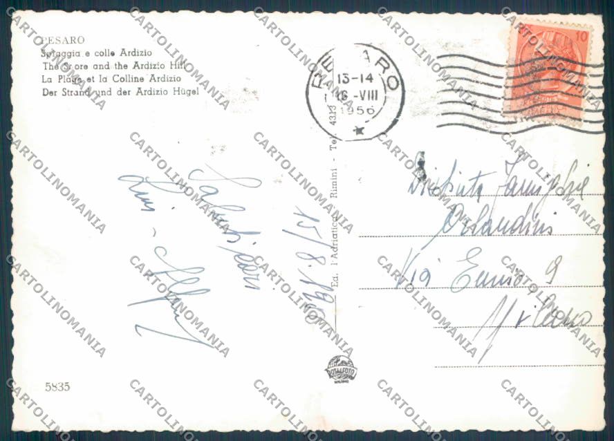 Pesaro Città Foto FG cartolina ZF7946 – retro