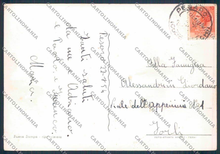 Pesaro Città Barca Foto FG cartolina ZF7949 – retro