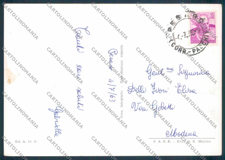 Pesaro Città Foto FG cartolina ZF7952 – retro