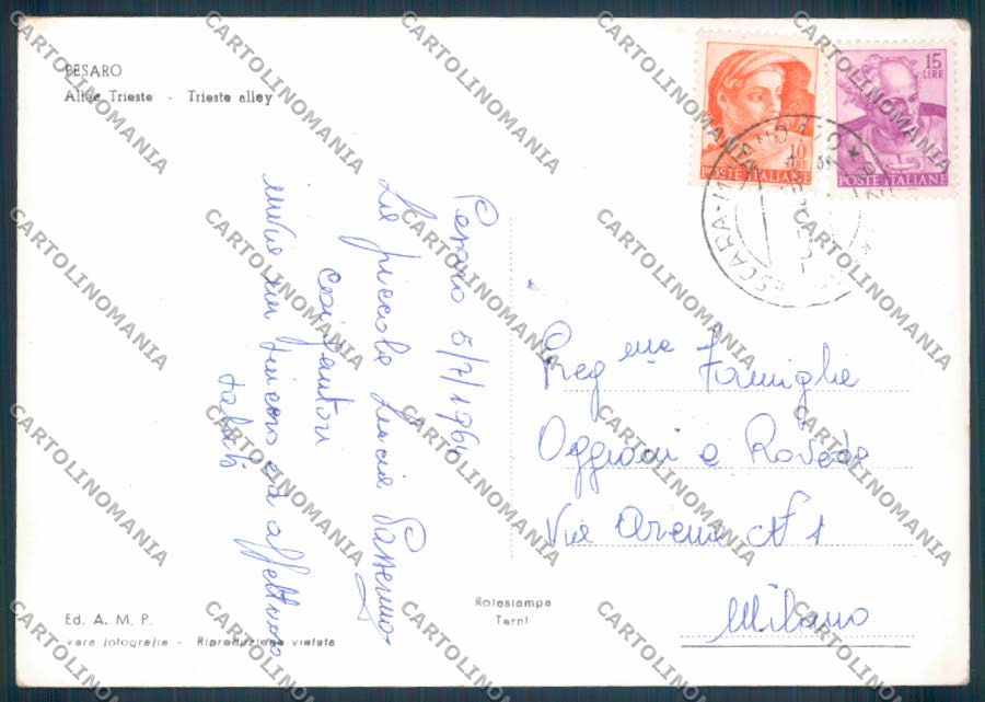 Pesaro Città Foto FG cartolina ZF7953 – retro