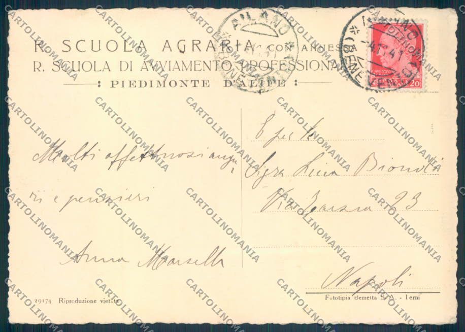 Caserta Piedimonte Matese FG cartolina ZF7978 – retro