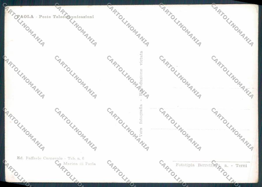 Cosenza Paola Posta VespaFoto FG cartolina ZF7991 – retro