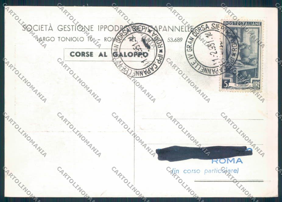 Roma Città Ippodromo FG cartolina ZF8067 – retro