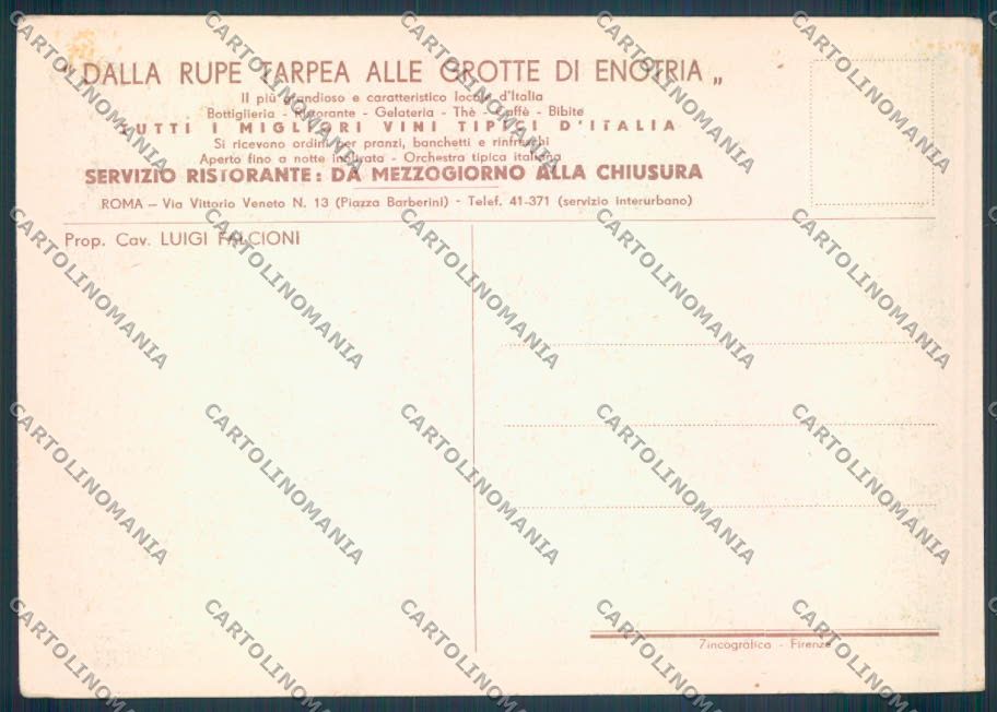 Roma Città FG cartolina ZF8070 – retro