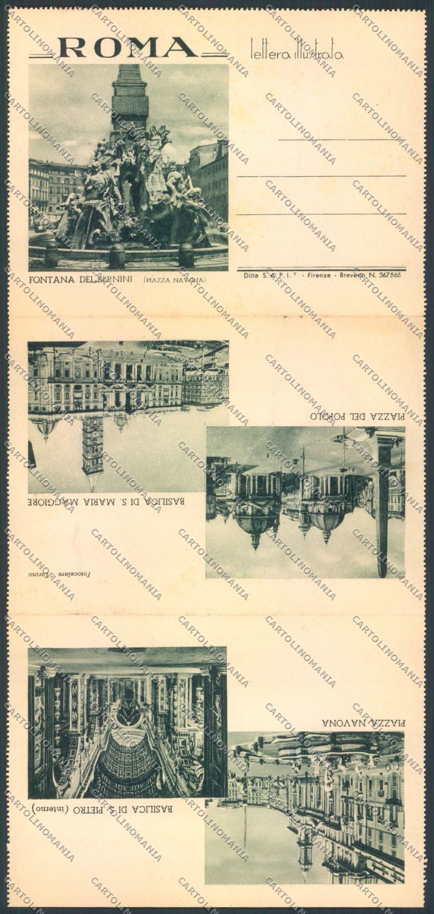 Roma Città Lettera Illustrata FG cartolina ZF8080 – fronte