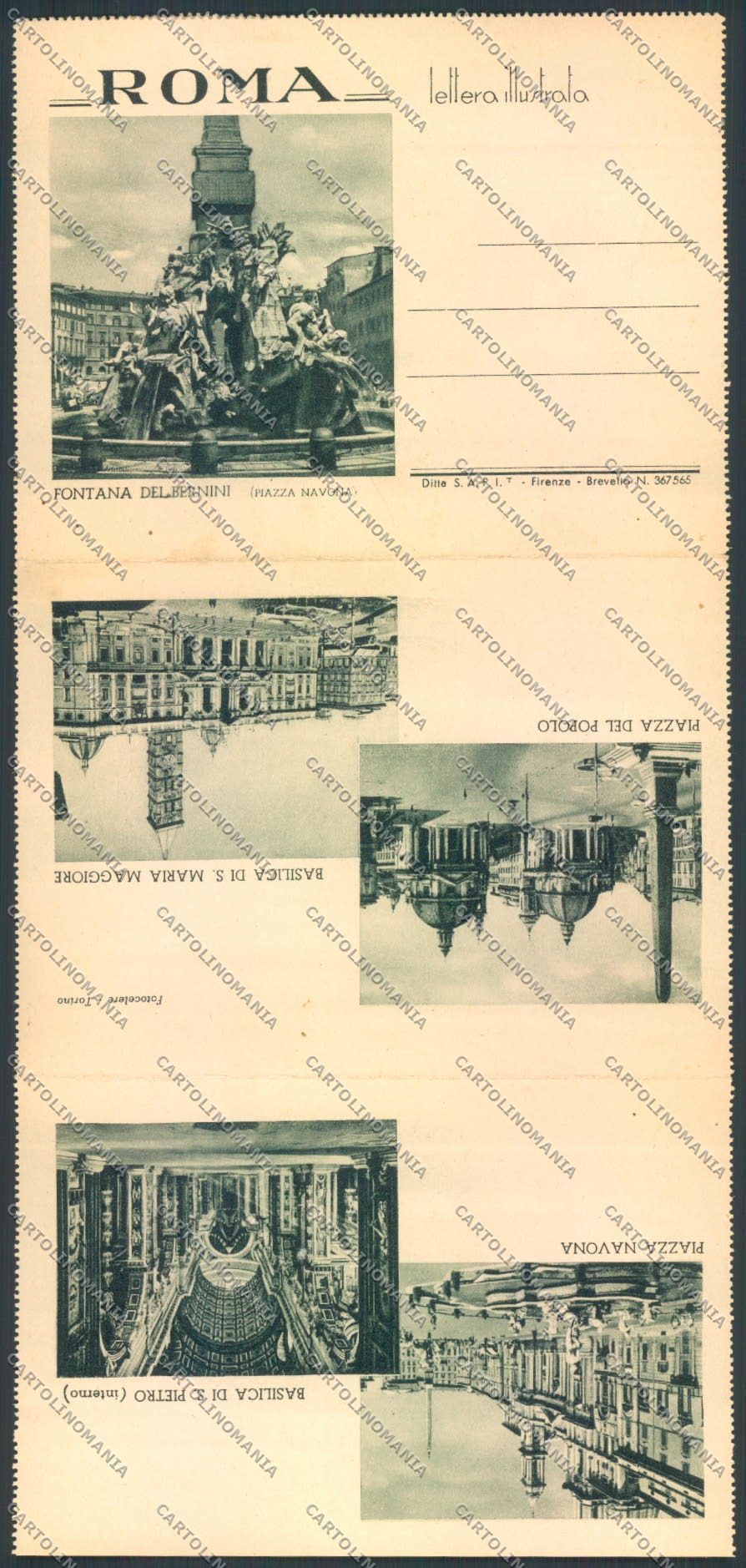 Roma Città Lettera Illustrata FG cartolina ZF8081 – fronte