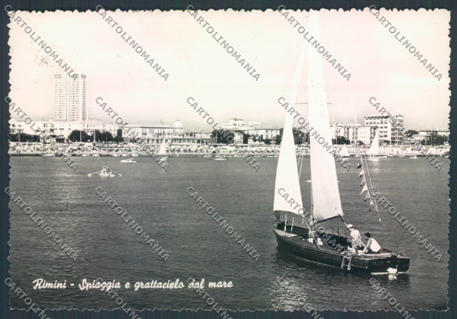 Rimini Città Barca Foto FG cartolina ZF8100 – fronte